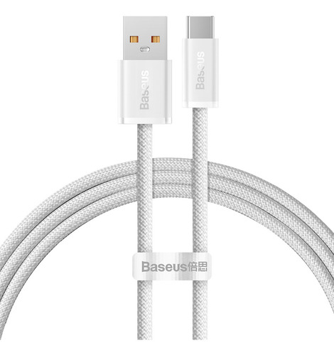 Cabo Usb P/ Usb-c Baseus Dynamic Series Turbo 100w 1m Branco