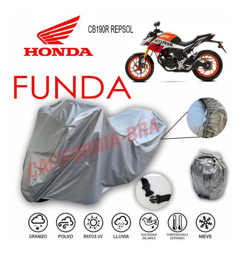 Funda Cubierta Lona Moto Cubre Honda Cb190 R Repsol