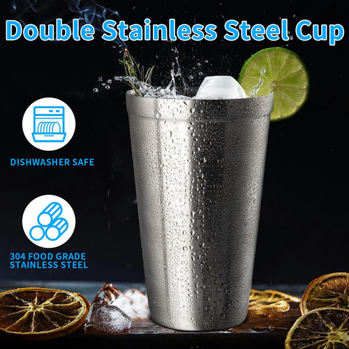 Tazas De Acero Inoxidable De Linall, 18 Oz Shatterproof Port