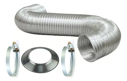 Kit Duto Corrugado Flexível Aquecedor A Gás 80mm X 1,5mt.