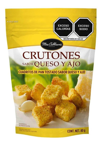 Crutones Mrs. Cubbison´s Gourmet Sabor Queso Ajo Pack 80 Gr