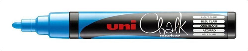 Marcador Tiza Líquida Uni Chalk Pwe 5m Trazo 1,8 A 2,5mm X U Color Azul claro