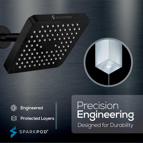 Cabezales De Ducha Fijos Sparkpod Srsh6-bm 3. Midnight Black