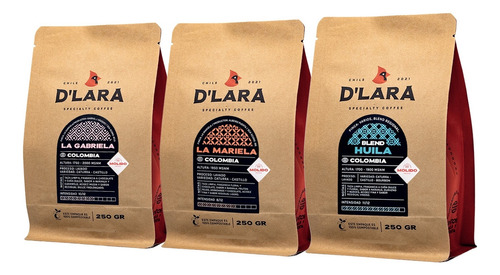Café D'lara - Pack Colombia | 3 Bolsas De 1kg Molido
