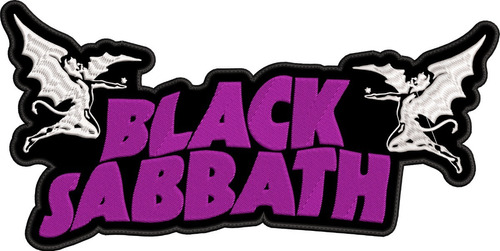 Espaldera Bordada Black Sabbath 30x15cm Calidad Rock/ Metal