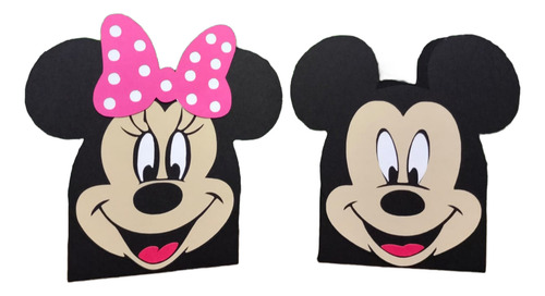 Cajitas Temáticas Para Mesa De Dulces Mickey Y Minnie Mouse Rojo