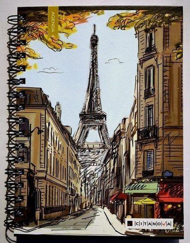 Agenda Diaria Citanova 16x22 Espiral T D Paris Torre Eiffel