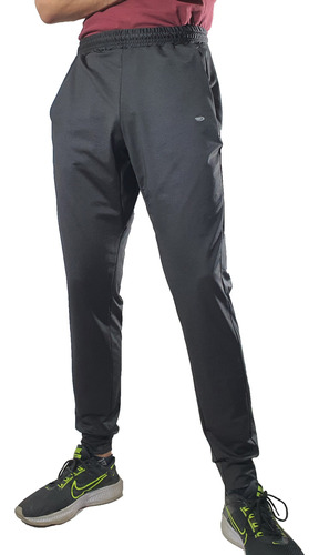 Pantalon Team Gear Running Hombre Level Punto Negro Ras