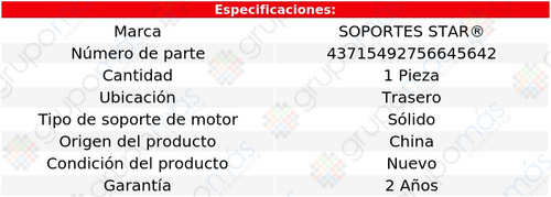 Soporte De Motor Trasero Soportes Star Model E 1904 A 1905