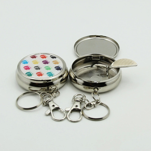 Cenicero Portátil De Bolsillo Tipo Reloj Llavero Inoxidable