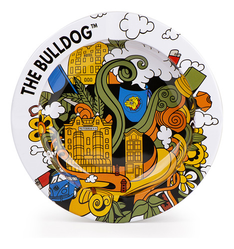 Cenicero The Bulldog Amsterdam Blanco Con Diseño