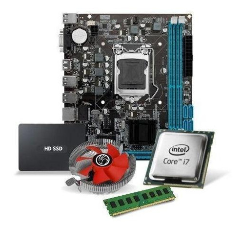 Kit Pl Mãe H61 + Proc I7 3770s + Memoria 16 Gb Ddr3