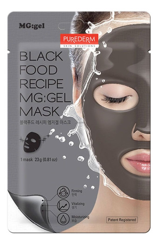 Purederm Black Food Recipe Mg:gel Mask X 1 Uidad Tipo de piel Todas