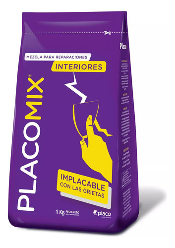 Mezcla Para Reparaciones Yeso Interior 1kg Placomix Mm