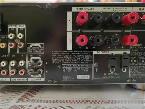 Imagen 6 de 7 de Amplificador Receiver Sony Gx57es No Technics Pioneer Denon