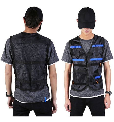 Super Kit Mini Arma Nerf + Colete + Acessórios + 60 Dardos