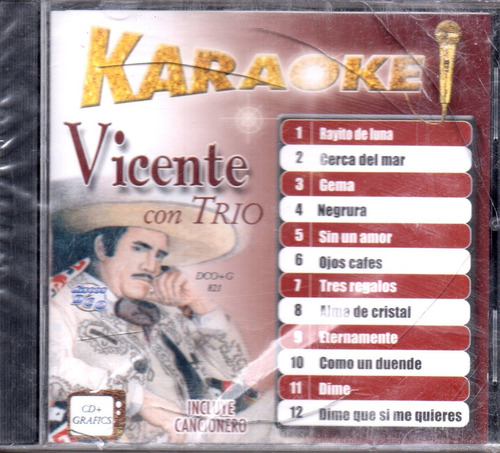Karaoke / Vicente Con Trío C D 12 Tracks Como Nuevo
