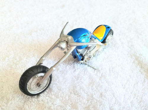 Moto Chopper Custom, Maisto, Esc. 1/24, Llantas De Goma