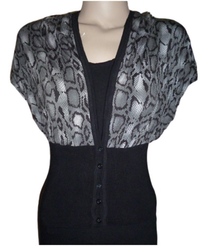 Chaleco Cardigan Remera Capucha A Print Modal Y Lycra Tu