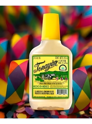 Pack De 6 Licor De Caña Tonayan Pet Amarillo 250 Ml