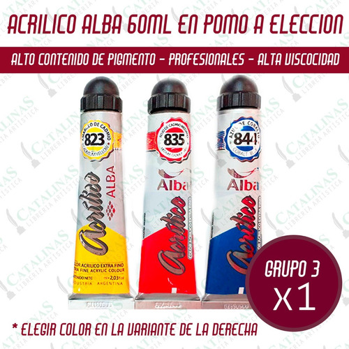 Acrilico Alba Profesional 60ml Grupo 3  Microcentro 