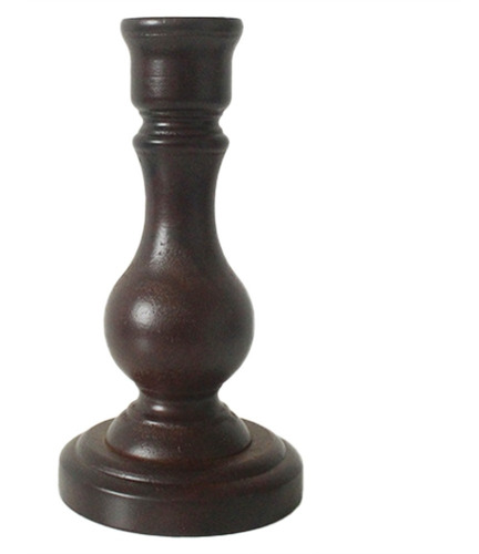 Candelabro De Madera Maciza Para Decoración, Sencillo, Peque