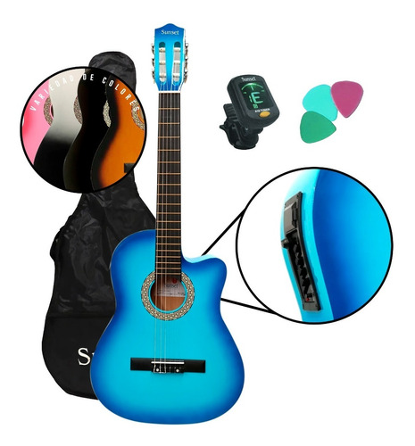 Guitarra Electrocriolla Clasica Criolla Eq + Accesorios