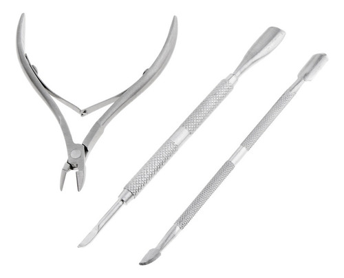Set De Pinzas Para Cutículas, Recortadora Y Empujador