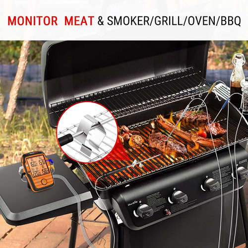 Imagen 2 de 7 de Termometro Inalambrico Thermopro Tp-27 4 Sondas Cocina Carne