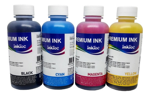 Combo 4 Tintas Inktec Para Epson - 100 Cc Fotografica (cmyk)