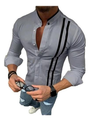 Camisa Hombre Casual Vestir Slim Fit Strech Calidad Formal