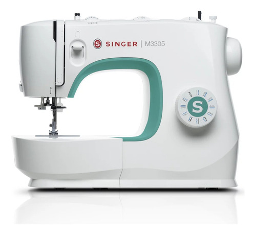 Maquina De Coser Recta Singer M3305 Portable 23 Puntadas Csi Color Blanco