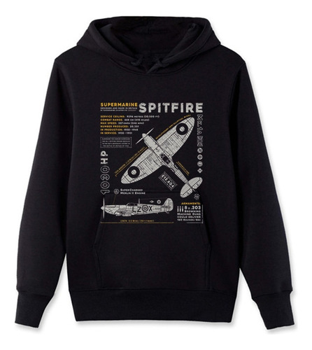 Sudadera Con Capucha Supermarine Spitfire Mk 1, Avión De Com