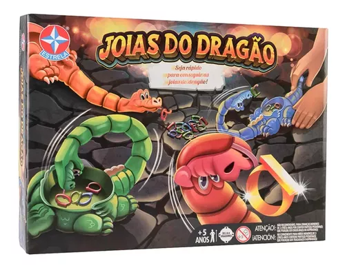 Jogo Tabuleiro Infantil Joias Do Dragão Pesca Pesque Anéis