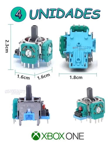 4 Análogos Joystick + 4 Tapas Capucha Para Xbox One Y Series