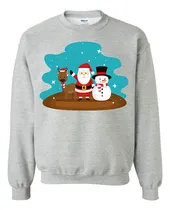 Comprar Sueter Sudadera Algodon Navideño Santa Claus Renos Posadas 