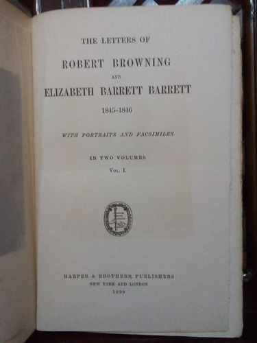 The Letters Of Robert Browning T 1 (antiguo)