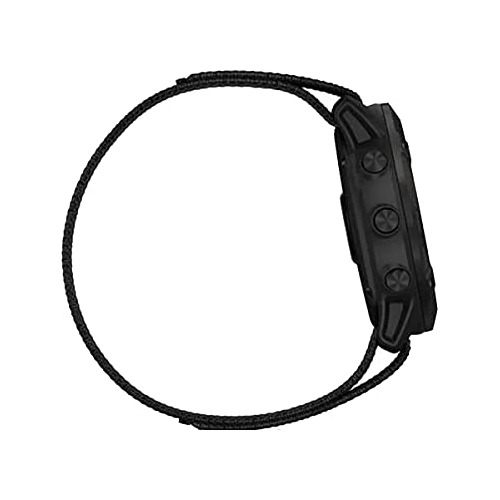 Correas De Nailon 20mm Garmin Fenix 7s/6s/instinct 2s Negra