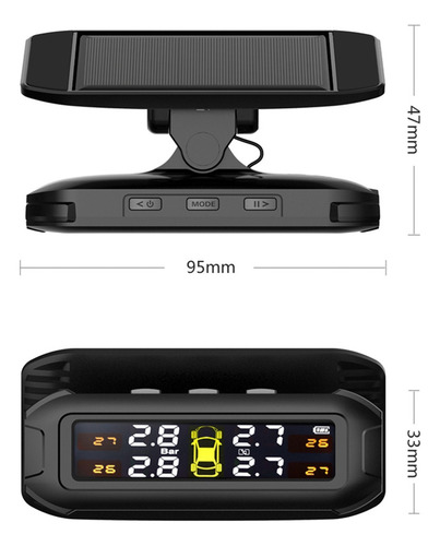 Sistema De Monitor De Presión De Neumáticos Automático Solar