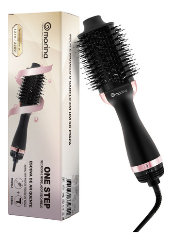 Escova Secadora Alisadora Modeladora 127/220v Ajustáve Rosa