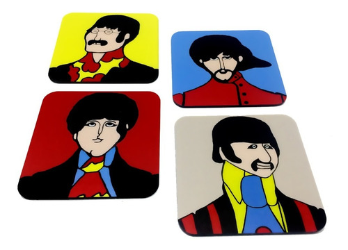 Portavasos Magnéticos Beatles Set X4und.