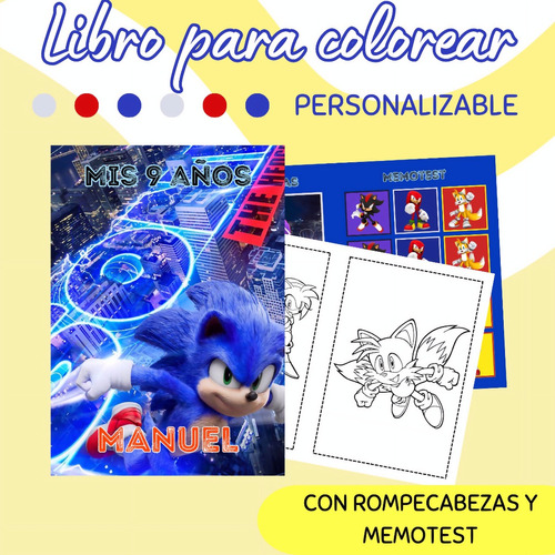 Libro Imprimible Para Colorear De Sonic