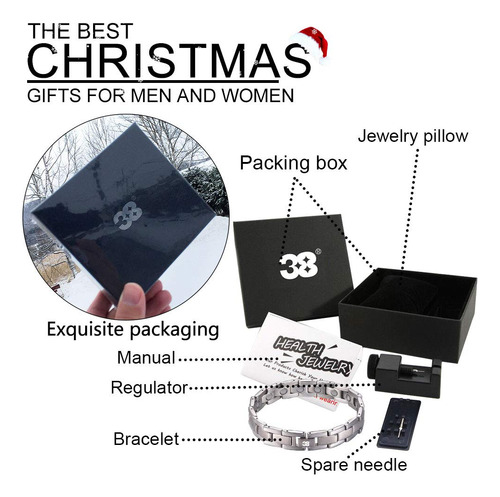 38 Pulsera De Plata De Línea De Titanio Para Hombres Pulser