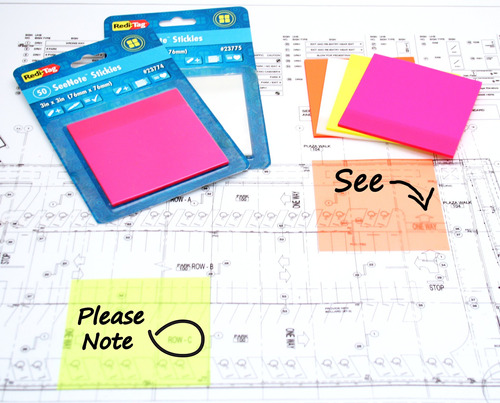Redi Tag Seenote Stickies Transparent Sticky Notes
