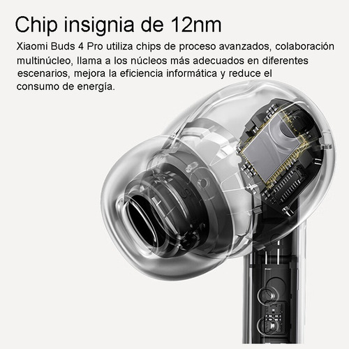 Imagen 6 de 9 de Cancelación De Ruido Dinámica Inteligente Xiaomi Buds 4 Pro