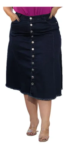 Saia jeans plus size mercado livre 2025
