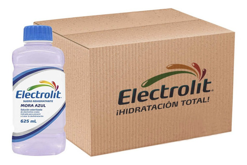 Electrolit Suero Rehidratante Sabor Mora Azul 625ml - 6 Pack