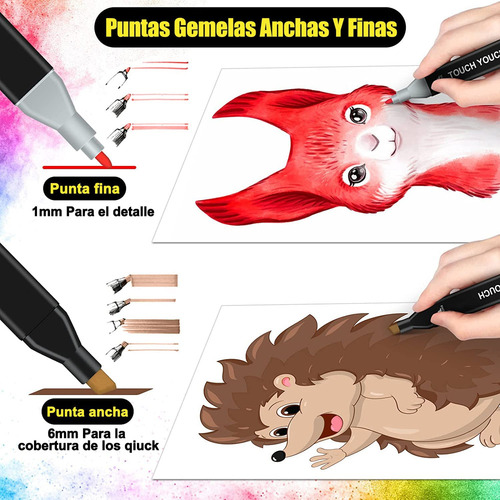 R 120 Colores De Pinceles De Doble Punta Pinceles De