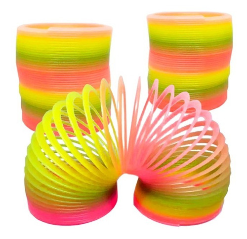 Resorte Mágico Slinky Rainbow Arcoíris Juguete Antiestrés