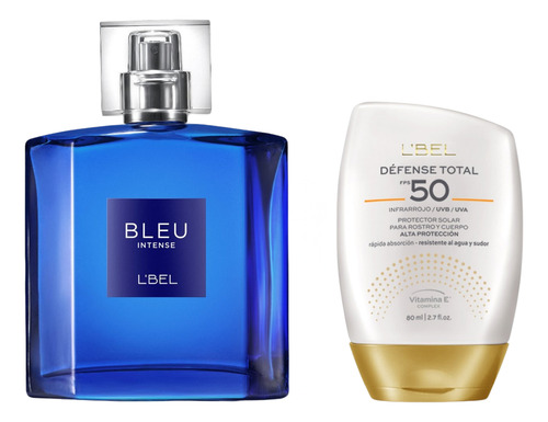 L'bel Bleu Intense + Protector Solar Rostro Y Cuerpo 50 Fps
